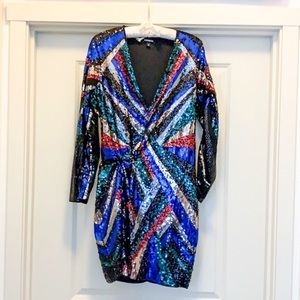 Express Sequin Cocktail Dress